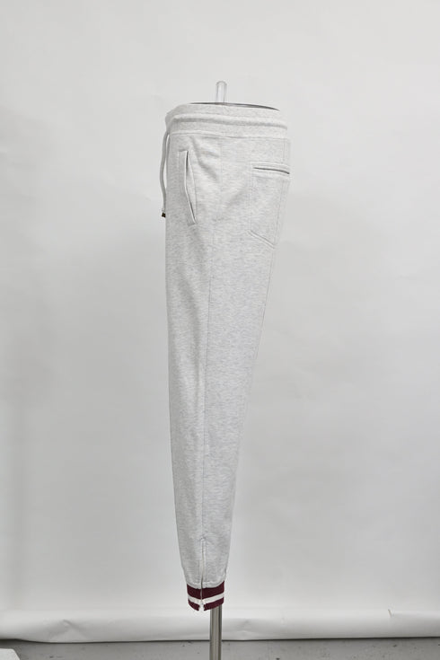 Men's Brunello Cucinelli Drawstring Sweatpants in Grey Cotton