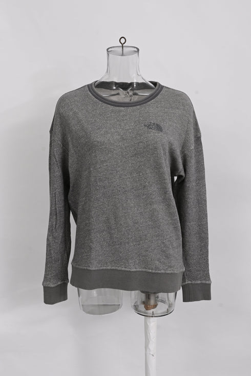 Women's The North Face Essential Sweatshirt in Grey Cotton