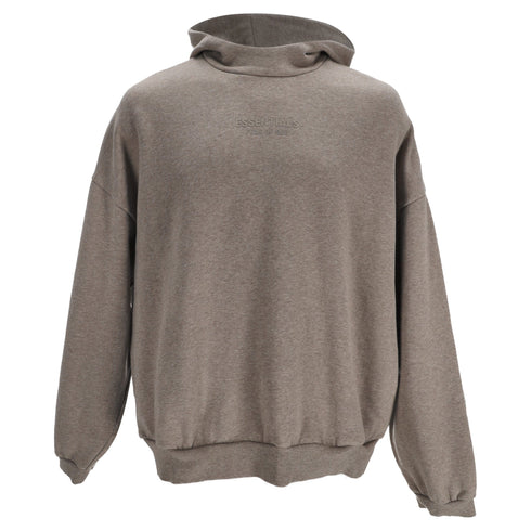 Men's Fear of God Essentials Hoodie in Brown Cotton