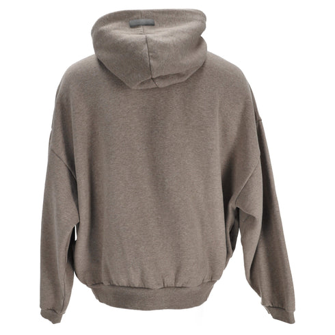 Men's Fear of God Essentials Hoodie in Brown Cotton