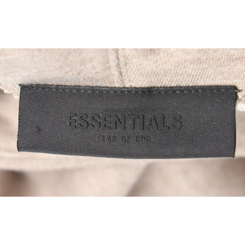 Men's Fear of God Essentials Hoodie in Brown Cotton