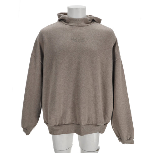 Men's Fear of God Essentials Hoodie in Brown Cotton