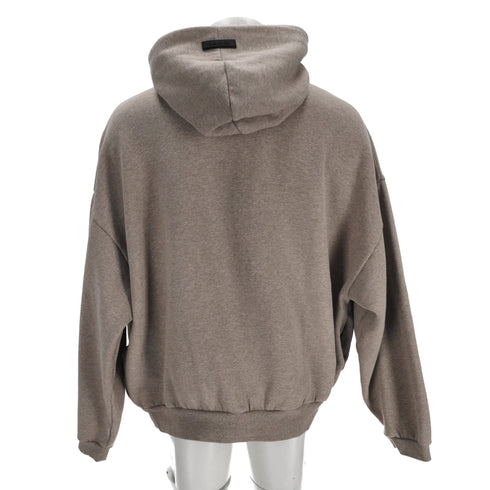 Men's Fear of God Essentials Hoodie in Brown Cotton
