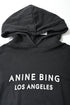 Women's Anine Bing Alto Logo Hoodie in Black Cotton