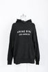 Women's Anine Bing Alto Logo Hoodie in Black Cotton