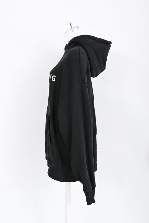 Women's Anine Bing Alto Logo Hoodie in Black Cotton
