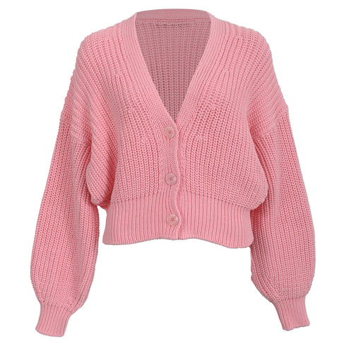 Women's Iro Uberta Oversized Ribbed Cardigan In Pink Polyester