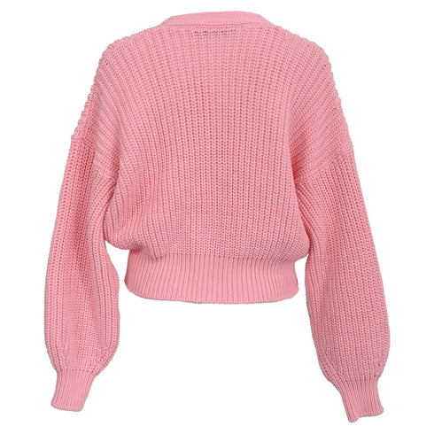 Women's Iro Uberta Oversized Ribbed Cardigan In Pink Polyester