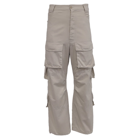 Men's Balenciaga Flared Cargo Pants in Beige Cotton
