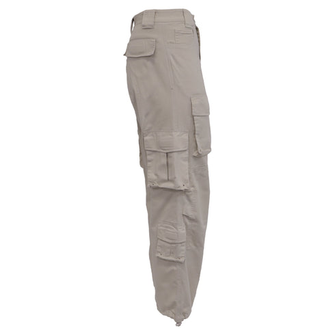 Men's Balenciaga Flared Cargo Pants in Beige Cotton