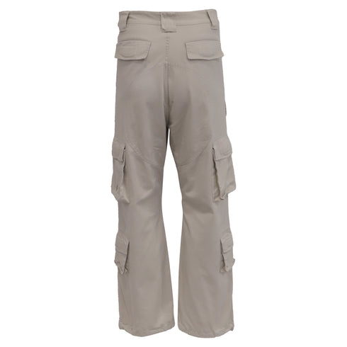 Men's Balenciaga Flared Cargo Pants in Beige Cotton