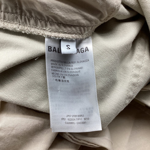Men's Balenciaga Flared Cargo Pants in Beige Cotton