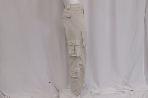 Men's Balenciaga Flared Cargo Pants in Beige Cotton
