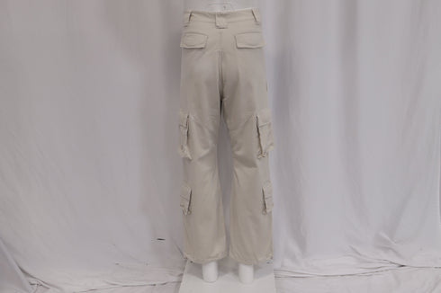 Men's Balenciaga Flared Cargo Pants in Beige Cotton