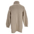 Women's Ba&sh Turtleneck Knitted Mini Dress in Beige Wool