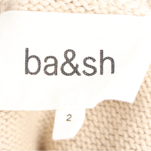 Women's Ba&sh Turtleneck Knitted Mini Dress in Beige Wool