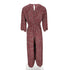 Women's Ba&sh V-Neck Printed Jumpsuit in Red Viscose