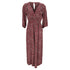 Women's Ba&sh V-Neck Printed Jumpsuit in Red Viscose