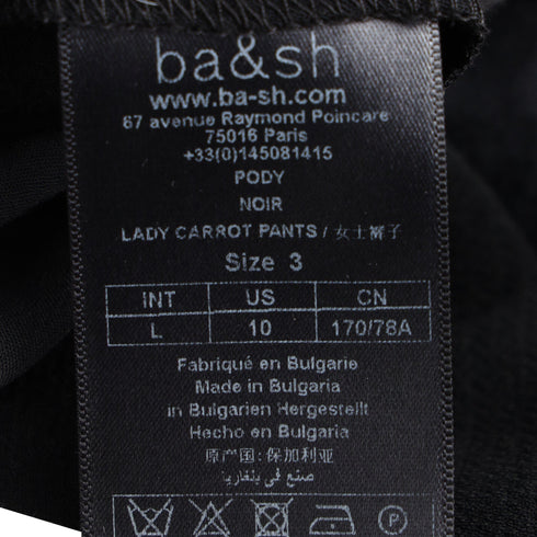 Women's Ba&sh Trousers in Black Polyester