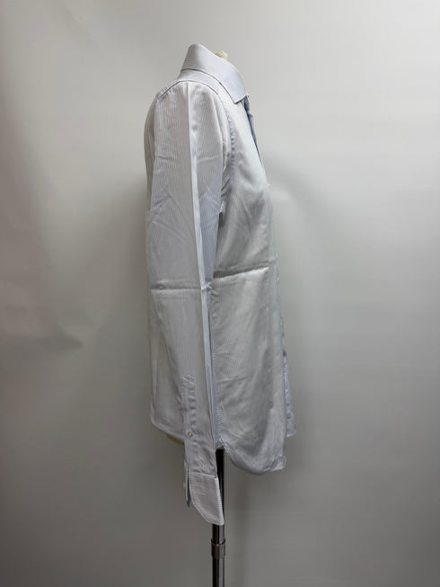 Men's Ermenegildo Zegna Trofeo Striped Button-Down Shirt in Light Blue Cotton