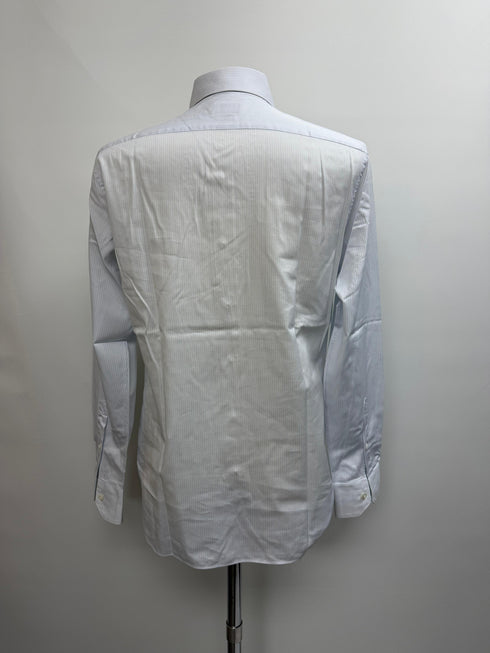 Men's Ermenegildo Zegna Trofeo Striped Button-Down Shirt in Light Blue Cotton