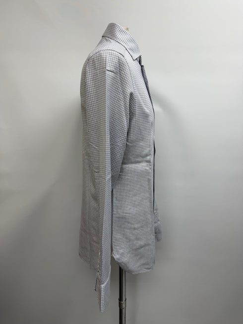 Men's Ermenegildo Zegna Patterned Button-Down Shirt in White Cotton