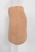 Women's Ba&Sh Fur-Accent Mini Skirt in Beige Wool