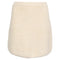 Women's Ba&Sh Fur-Accent Mini Skirt in Cream Alpaca Wool