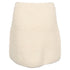 Women's Ba&Sh Fur-Accent Mini Skirt in Cream Alpaca Wool