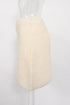 Women's Ba&Sh Fur-Accent Mini Skirt in Cream Alpaca Wool