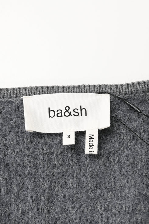 Women's Ba&Sh Harry Pocket Button-Down Cardigan in Grey Wool