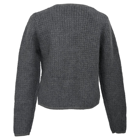 Women's Ba&Sh Harry Pocket Button-Down Cardigan in Grey Wool