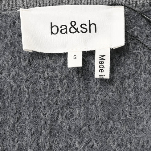 Women's Ba&Sh Harry Pocket Button-Down Cardigan in Grey Wool