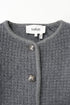 Women's Ba&Sh Harry Pocket Button-Down Cardigan in Grey Wool