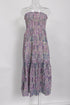 Women's Ba&Sh Piala Floral-Print Smocking Midi Dress in Multicolor Cotton