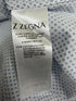 Men's Z Zegna Printed Button-Down Short Sleeve Shirt in Blue Cotton