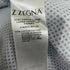 Men's Z Zegna Printed Button-Down Short Sleeve Shirt in Blue Cotton