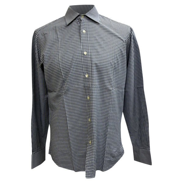 Men's Etro Patterned Shirt in Navy Blue Cotton