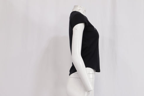 Women's Zadig & Voltaire Skinny Amour Toujours T-Shirt in Black Cotton
