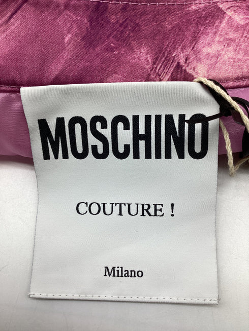 Women's Moschino Couture Printed Skirt in Pink Cotton