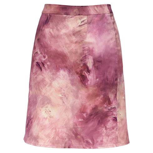 Women's Moschino Couture Printed Skirt in Pink Cotton