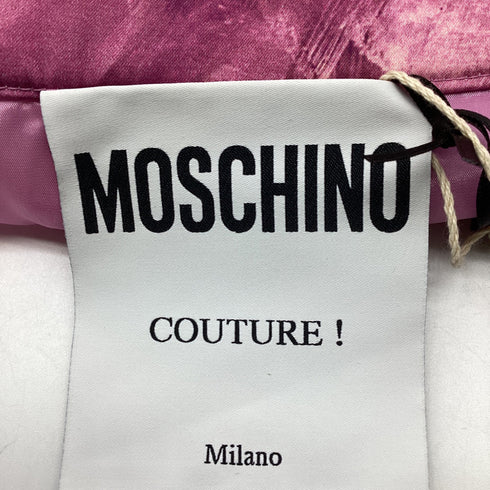 Women's Moschino Couture Printed Skirt in Pink Cotton