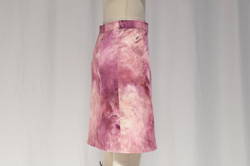 Women's Moschino Couture Printed Skirt in Pink Cotton