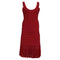 Women's Herve Leger Bandage Pleated Midi Dress in Burgundy Rayon