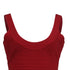 Women's Herve Leger Bandage Pleated Midi Dress in Burgundy Rayon