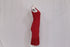 Women's Herve Leger Bandage Pleated Midi Dress in Burgundy Rayon