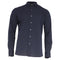 Men's Zegna Button-Down Long Sleeve Shirt in Navy Blue Cotton