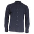 Men's Zegna Button-Down Long Sleeve Shirt in Navy Blue Cotton