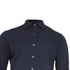Men's Zegna Button-Down Long Sleeve Shirt in Navy Blue Cotton