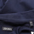 Men's Zegna Button-Down Long Sleeve Shirt in Navy Blue Cotton